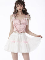 DARK IN LOVE WHITE FRILLY SKIRT