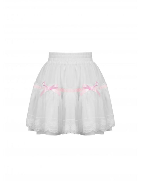 
            
                Load image into Gallery viewer, DARK IN LOVE WHITE FRILLY SKIRT
            
        