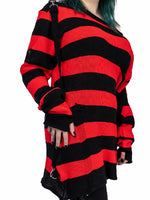 HEARTLESS ORIANA SWEATER BLACK RED