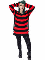 HEARTLESS ORIANA SWEATER BLACK RED