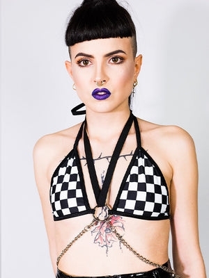 
            
                Load image into Gallery viewer, INDYANNA CHECKERED BIKINI TOP
            
        