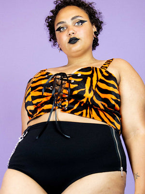 INDYANNA x WHATEVERNBD COLLAB DITCHER LACE UP TOP PLUS SIZE