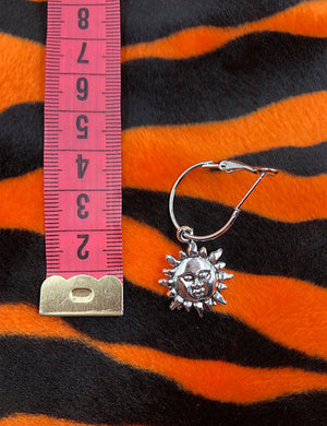 SUN WITH FACE EARRING