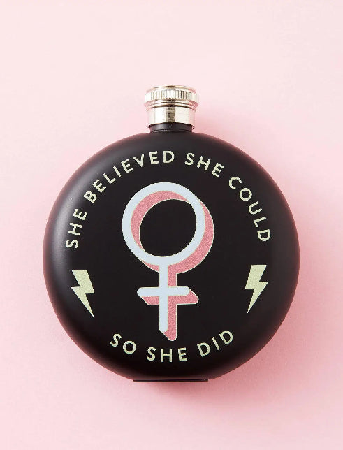 PUNKY PINS SHE BELIEVED SHE COULD SO SHE DID FLASK