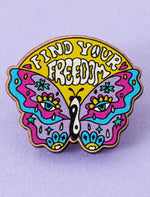 PUNKY PINS FIND YOUR FREEDOM WOODEN PIN