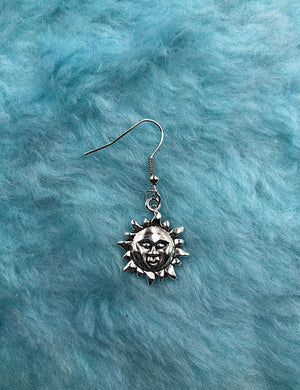 SUN WITH FACE HOOK EARRING
