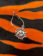SUN WITH FACE EARRING