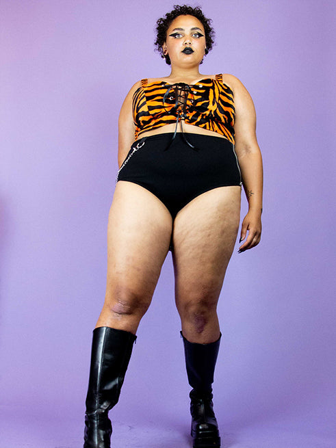 INDYANNA x WHATEVERNBD COLLAB DITCHER LACE UP TOP PLUS SIZE