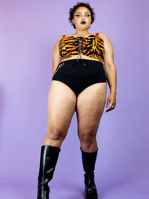 INDYANNA x WHATEVERNBD COLLAB DITCHER LACE UP TOP PLUS SIZE