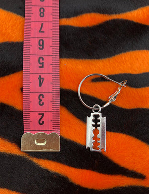 RAZOR ON HOOP EARRING