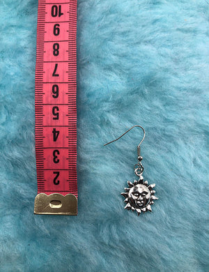 SUN WITH FACE HOOK EARRING