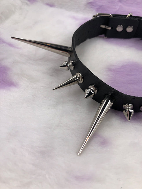 EXIT CHOKER DIFFERENT LONG SPIKES BLACK