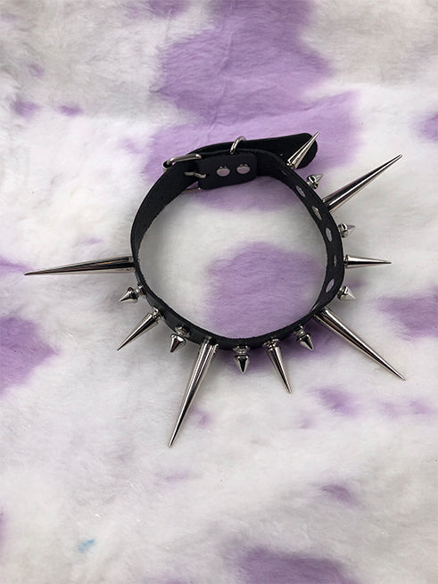 EXIT CHOKER DIFFERENT LONG SPIKES BLACK