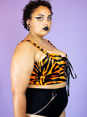INDYANNA x WHATEVERNBD COLLAB DITCHER LACE UP TOP PLUS SIZE