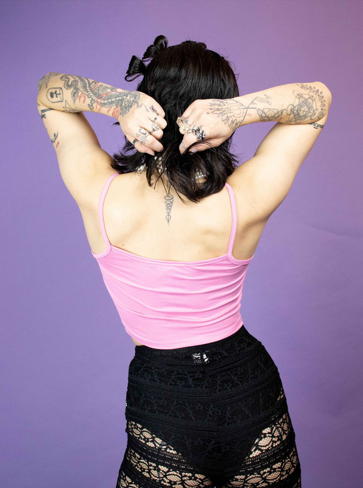 ONE BY ONE PINK LACE TOP