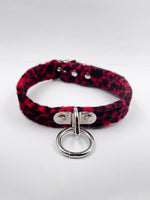 FUNK PLUS RED LEOPARD RING CHOKER