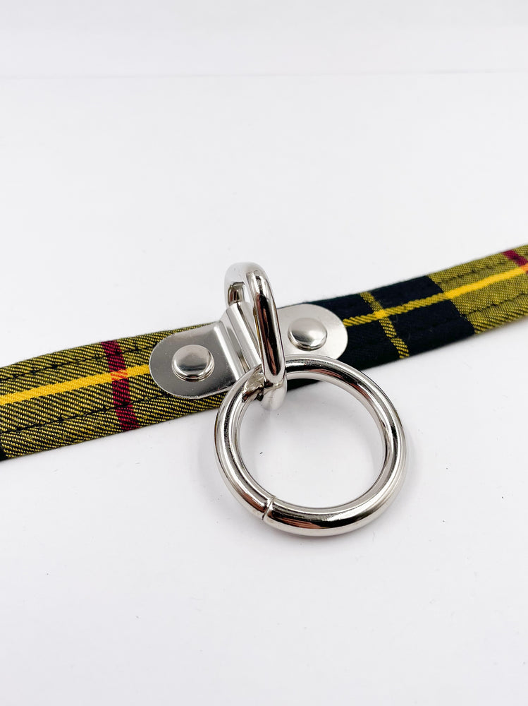 FUNK PLUS YELLOW PLAID RING CHOKER