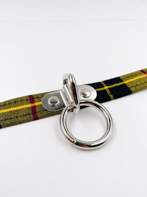 FUNK PLUS YELLOW PLAID RING CHOKER