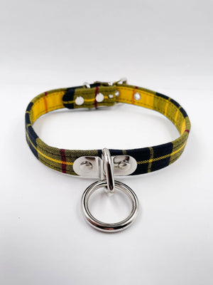 FUNK PLUS YELLOW PLAID RING CHOKER