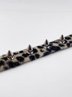 FUNK PLUS BROWN LEOPARD SPIKE CHOKER