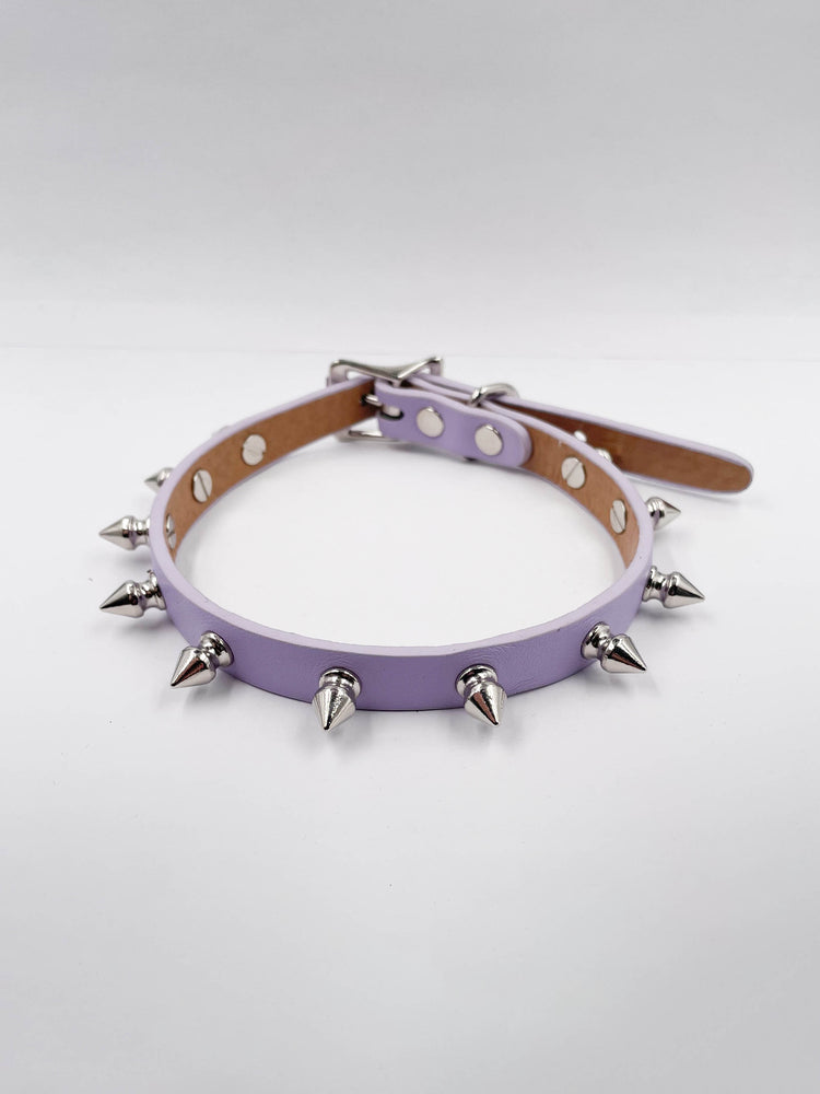 FUNK PLUS LILAC SPIKE CHOKER VEGAN CK135