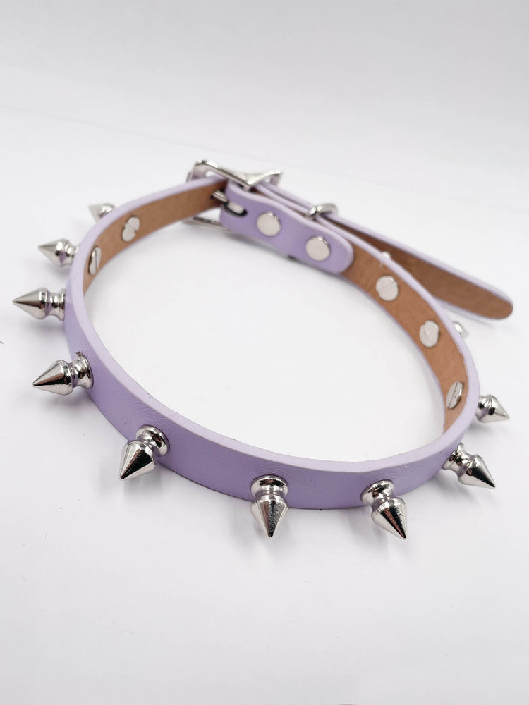 FUNK PLUS LILAC SPIKE CHOKER VEGAN CK135