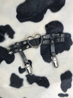 EXIT BLACK STUD LEG GARTER DOUBLE CLIP