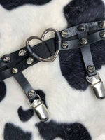 EXIT BLACK STUD LEG GARTER DOUBLE CLIP