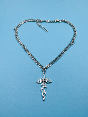 
            
                Load image into Gallery viewer, FLAME CROSS NECKLACE
            
        