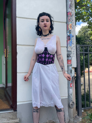 DAISY CORSETS LILA HARLEQUIN UNDERBOOB CORSET