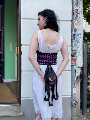 DAISY CORSETS LILA HARLEQUIN UNDERBOOB CORSET