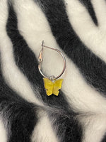 YELLOW SILVER BUTTERFLY EARRING