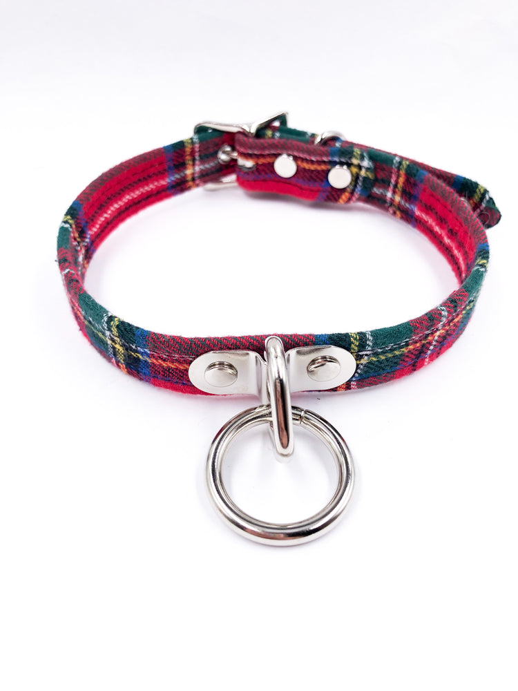 FUNK PLUS RED PLAID RING CHOKER