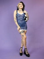 ONE BY ONE MESH JEANS DRESS