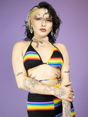 ONE BY ONE RAINBOW BIKINI TOP