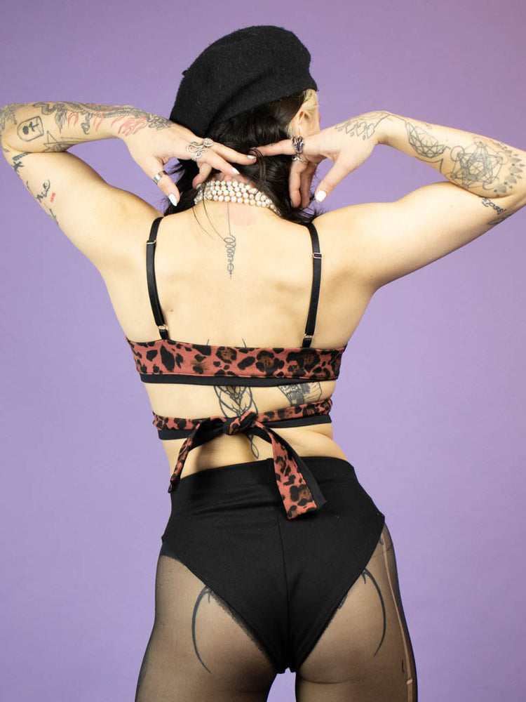 
            
                Load image into Gallery viewer, KAT MAUNZ RED LEO WRAP TOP
            
        