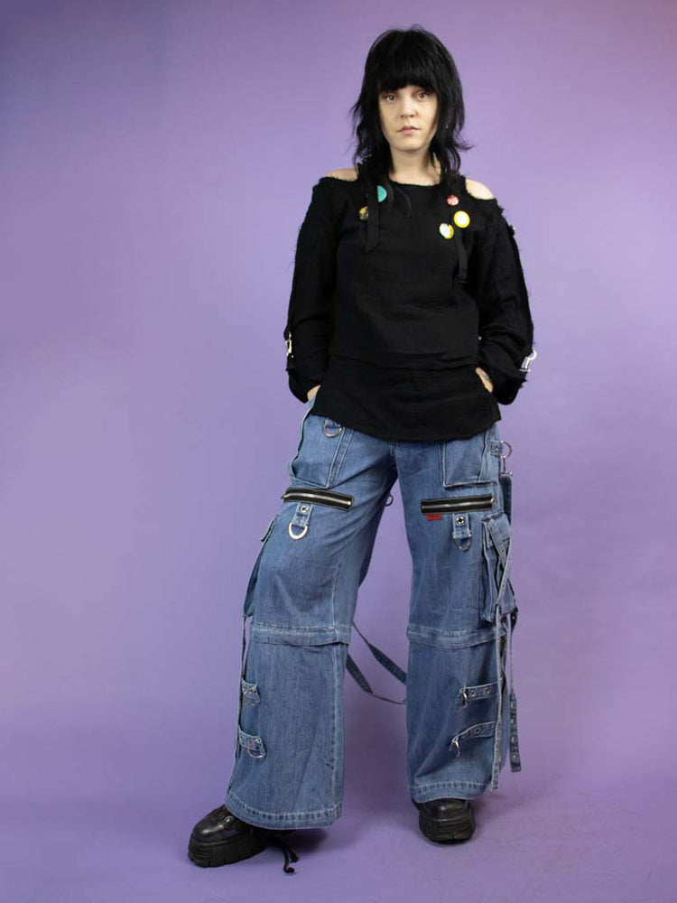 
            
                Load image into Gallery viewer, TRIPP NYC X STRAP ZIP OFF PANT LIGHT DENIM
            
        