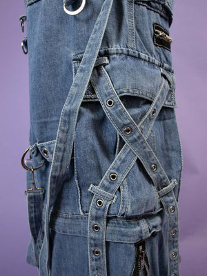 TRIPP NYC X STRAP ZIP OFF PANT LIGHT DENIM