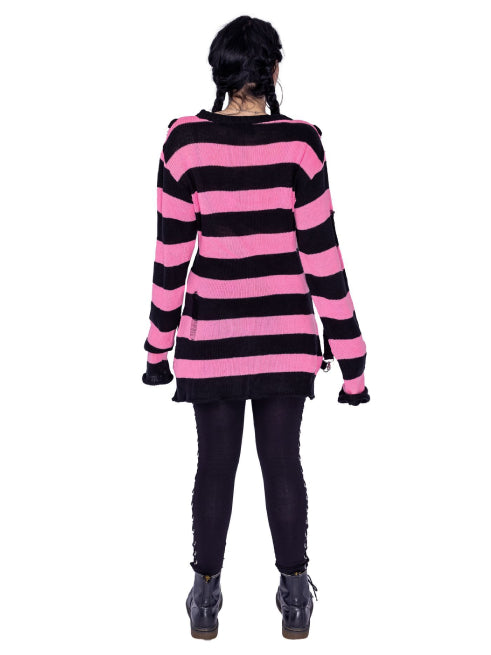 HEARTLESS ORIANA SWEATER BLACK PINK