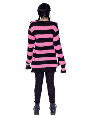 HEARTLESS ORIANA SWEATER BLACK PINK