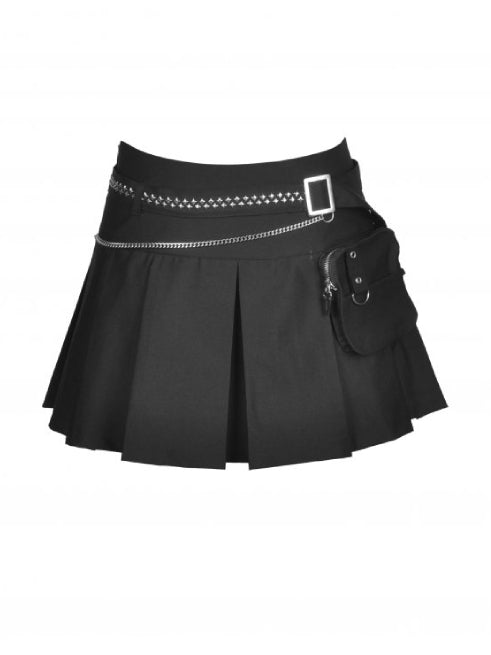 DARK IN LOVE PLEATED MINI SKIRT KW209