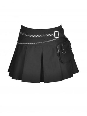 DARK IN LOVE PLEATED MINI SKIRT KW209