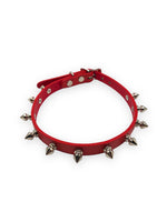 FUNK PLUS RED SPIKE CHOKER VEGAN CK135