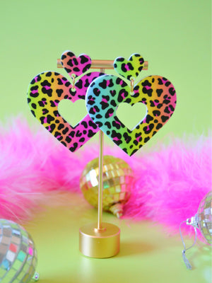 JUST REBEL RAINBOW CHEETAH EARRING