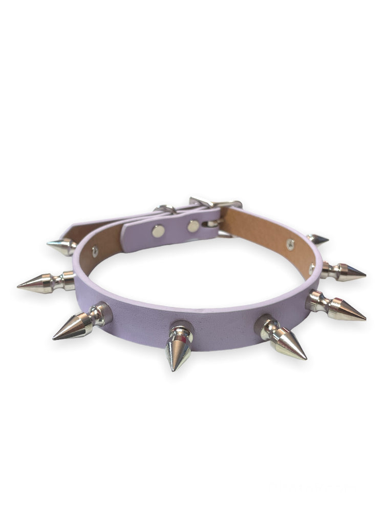 FUNK PLUS MIDI SPIKE CHOKER VEGAN LIGHT LILAC CK149