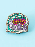 PUNKY PINS FUCK YOU CAPITALISM WOODEN PIN