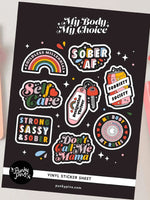 PUNKY PINS MY BODY MY CHOICE STICKER SET