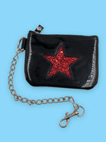 ADDICTED BLACK VINYL STAR WALLET