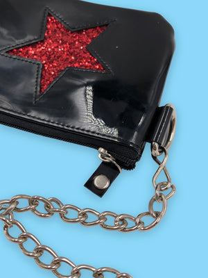 ADDICTED BLACK VINYL STAR WALLET