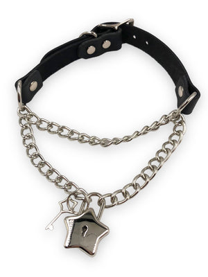 FUNK PLUS SILVER STAR CHAIN CHOKER